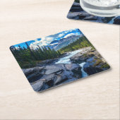 バンフ国立公園アルバータカナダ スクエアペーパーコースター (アングル)