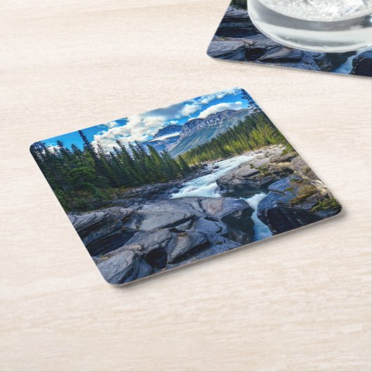 バンフ国立公園アルバータカナダ スクエアペーパーコースター (アングル)