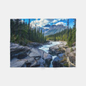 バンフ国立公園アルバータカナダ フリースブランケット (正面(横))