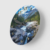 バンフ国立公園アルバータカナダ ラウンド壁時計 (傾斜)