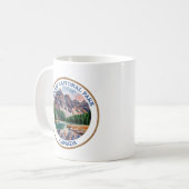 バンフ国立公園ウォーター絵画カラー コーヒーマグカップ (正面左)