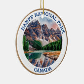 バンフ国立公園ウォーター絵画カラー セラミックオーナメント (右)