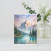 バンフ国立公園ウォーター絵画カラー ポストカード (スタンド正面)