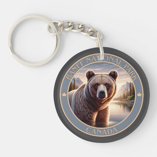 バンフ国立公園カナダ キーホルダー (正面)