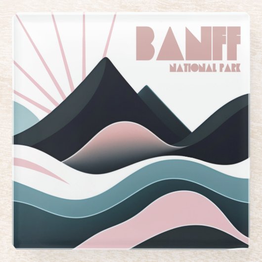 バンフ国立公園カラーヒルズ ガラスコースター (正面)