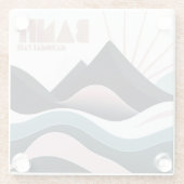 バンフ国立公園カラーヒルズ ガラスコースター (裏面)