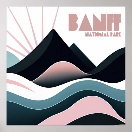 バンフ国立公園カラーヒルズ ポスター (正面)