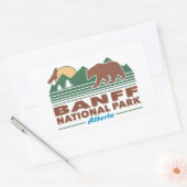 バンフ国立公園ベア 長方形シール (封筒)