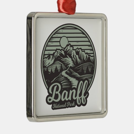 バンフ国立公園マウンテントレイル メタルオーナメント (右)