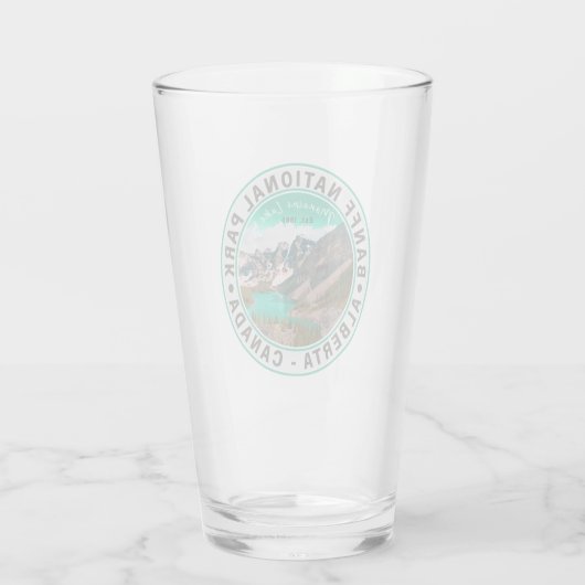 バンフ国立公園モレーヌレイクアルバータカナダ タンブラーグラス (裏面)