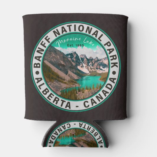 バンフ国立公園モレーヌレイクアルバータカナダ 缶クーラー (裏面)
