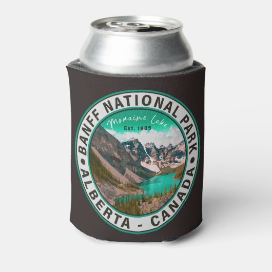 バンフ国立公園モレーヌレイクアルバータカナダ 缶クーラー (缶裏面)