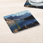 バンフ国立公園モレーヌ湖 スクエアペーパーコースター (アングル)