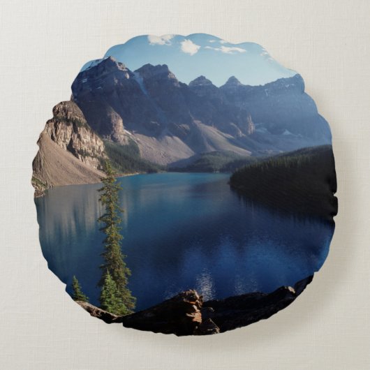 バンフ国立公園モレーヌ湖 ラウンドクッション (正面)