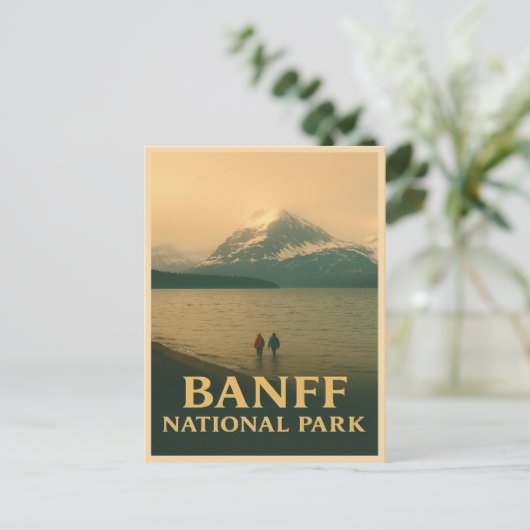 バンフ国立公園ヴィンテージはがき ポストカード (スタンド正面)