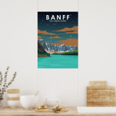 バンフ国立公園ヴィンテージ旅行ポスター ポスター (キッチン)