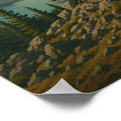 バンフ国立公園ヴィンテージ旅行ポスター ポスター (角)