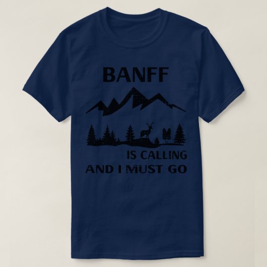 バンフ国立公園 Tシャツ (デザイン正面)