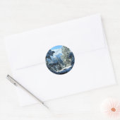 バンフ、アルバータ、カナダ雪カバー ラウンドシール (封筒)