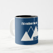 バンフ・カナダ・マウンテンに行きたい ツートーンマグカップ (正面左)