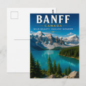 🏔️ バンフ カナダ 山 湖 デコール 🍁 ポストカード (正面/裏面)
