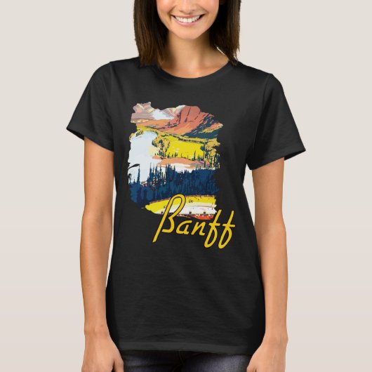 バンフ カナディアンロッキー旅行Tシャツ Tシャツ (正面)