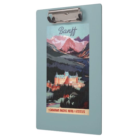 バンフ・スプリングス・ホテルポスターの概観 クリップボード (左)