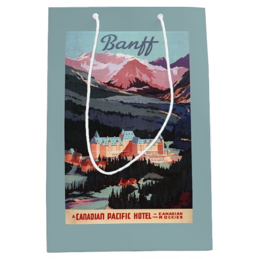 バンフ・スプリングス・ホテルポスターの概観 ミディアムペーパーバッグ (正面)