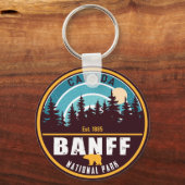 バンフNPカナダロッキーマウンテンズヴィンテージ土産 キーホルダー (正面)