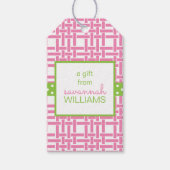 バンブグリーギフトパーソナライズされたラベル ギフトタグ (正面)