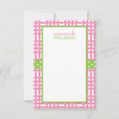 バンブグレイパーソナライズされたンのノートカード サンキューカード (正面)