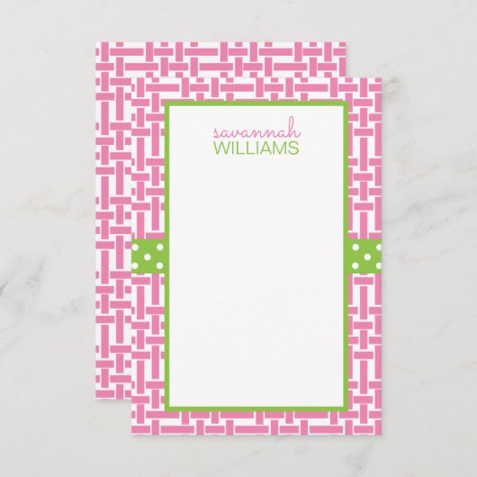 バンブグレイパーソナライズされたンのノートカード サンキューカード (正面/裏面)