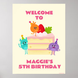 バンブルナムの誕生日ケーキ歓迎 ポスター