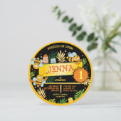 バンブルハチベビーの最初の誕生日パーティーの招待 招待状 (スタンド正面)