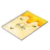 バンブルハチ蜂蜜のモノグラムを滴下する蜂蜜 ノートブック (左側)