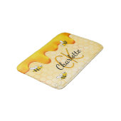 バンブルハチ蜂蜜のモノグラムを滴下する蜂蜜 バスマット (アングル)