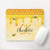 バンブルハチ蜂蜜のモノグラムを滴下する蜂蜜 マウスパッド (マウス)