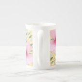 バンブルビーイエローハニカムフローラ名 ボーンチャイナマグカップ (裏面)