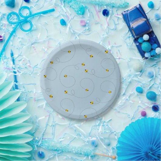 バンブルビーコーンフラワーブルー ペーパープレート (パーティー)