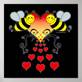 バンブルビーズ&ハートアートポスター ポスター