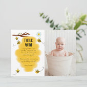 バンブルビー誕生日パーティーの写真ありがとうカード 招待状 (スタンド正面)