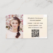 バンブルミツバチ蜂蜜の黄色の写真qrコードロゴ 名刺 (裏面)