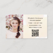 バンブルミツバチ蜂蜜の黄色の写真qrコード 名刺 (裏面)