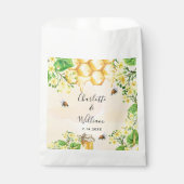 バンブルミツバチ蜂蜜の黄色結婚花模様 フェイバーバッグ (正面)