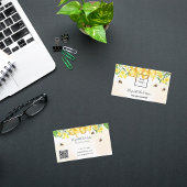 バンブルミツバチ蜂蜜イエローフローラqrコードロゴ 名刺