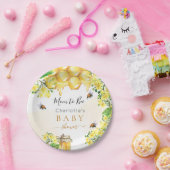 バンブルミツバチ蜂蜜イエロー花模様ベビーシャワー ペーパープレート (パーティー)