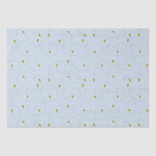 バンブル蜂ブルーベビーシャワーティッシュペーパー 薄葉紙 (正面)