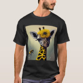 バンブル・ジラフ・ホイジカル・デジタルアート Tシャツ (正面)
