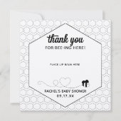 バンブレベイビーシャワーリップバームメッセージカードカード 招待状 (正面)