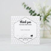 バンブレベイビーシャワーリップバームメッセージカードカード 招待状 (スタンド正面)